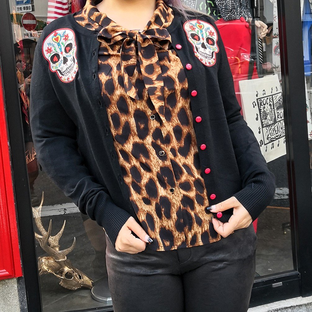 【BANNED】LEOPARD LADY BLOUSE　ビッグレオパードブラウス - Vallery's Trap Online Shop REAL  PIN UP GIRLS & ROCKIN' GROUPIES!!