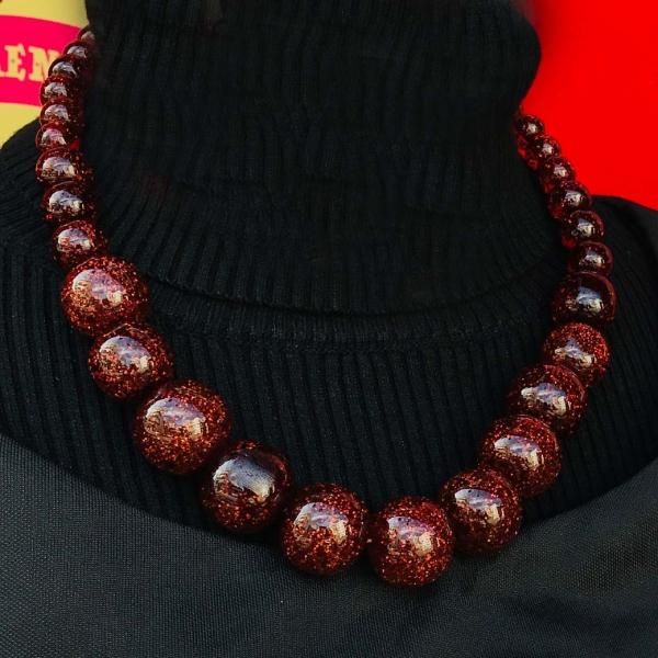 <img class='new_mark_img1' src='https://img.shop-pro.jp/img/new/icons53.gif' style='border:none;display:inline;margin:0px;padding:0px;width:auto;' />SplendetteGlitter Beads Necklace Bronze