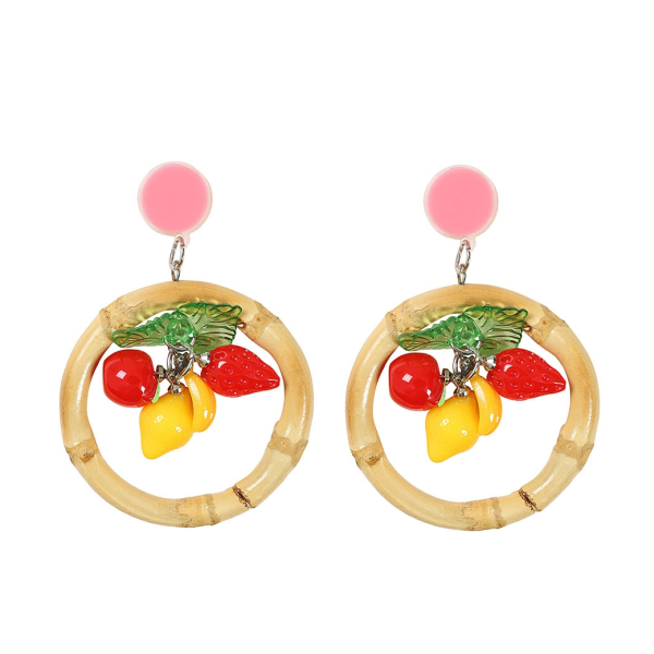 【Collectif】 Palm Beach 50s Earrings  バンブーフルーツピアス