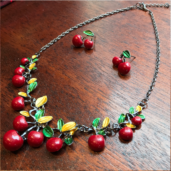 【SELECT】50s Cherry Jewelry Set  チェリーネックレス＆ピアス