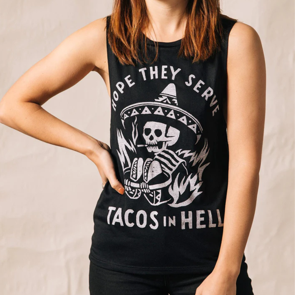 【Pyknic】Hope They Serve Tacos in Hell Muscle Tee Mサイズ ★ネコポス￥250にてお届け★