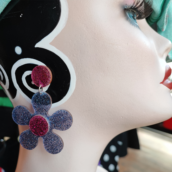 【Vallery's Select】60's Flowers Earrings ヴィンテージフラワーピアス