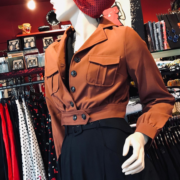 Hell BunnyRavenwood Jacket -Ginger Brown 