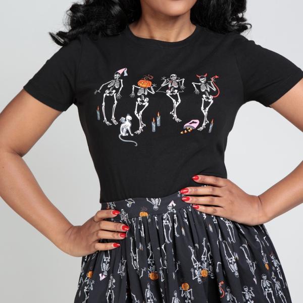 【Collectif】 Skeleton Boo-Gie T-Shirt Women's