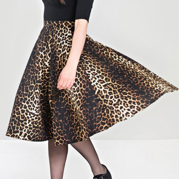 <img class='new_mark_img1' src='https://img.shop-pro.jp/img/new/icons1.gif' style='border:none;display:inline;margin:0px;padding:0px;width:auto;' />【Hell Bunny】Panthera 50's Skirt パンサーサーキュラースカート
