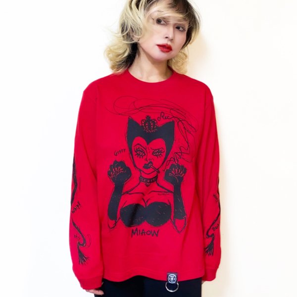 【Rec by Royal Pussy】CAT WOMEN LONG TEE RED