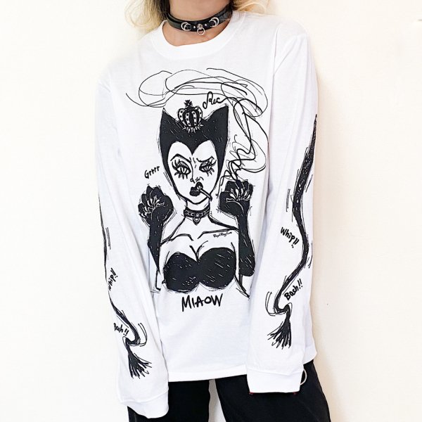 【Rec by Royal Pussy】CAT WOMEN LONG TEE WHITE