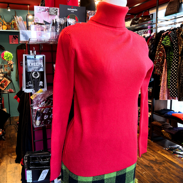 【VALLERY'S SELECT】Basic Ribbed Turtleneck Sweater タートルネックリブセーター