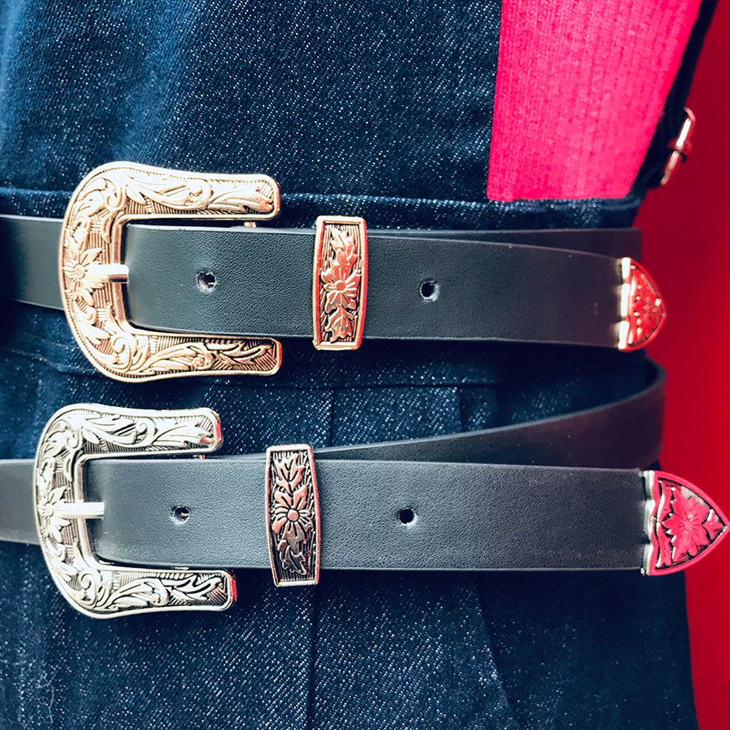 【VALLERY'S SELECT】Western Buckle Faux Leather Belt ウエスタンバックル ベルト -  Vallery's Trap Online Shop REAL PIN UP GIRLS & ROCKIN' GROUPIES!!