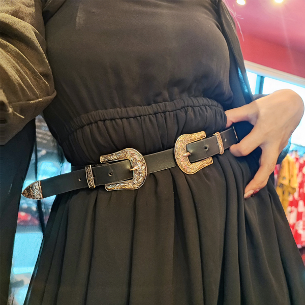 Western Buckle Faux Leather Belt Хå ٥