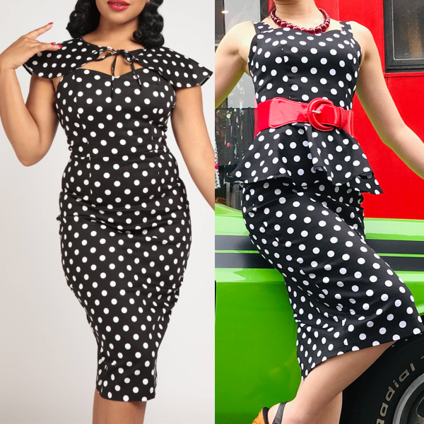 CollectifPolka Peplum Pencil Dress ڥץڥ󥷥ԡ ݥ륫ɥå