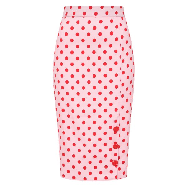 【Collectif】Charlotte Polka Dot Pencil Skirt ポルカドットペンシルスカート