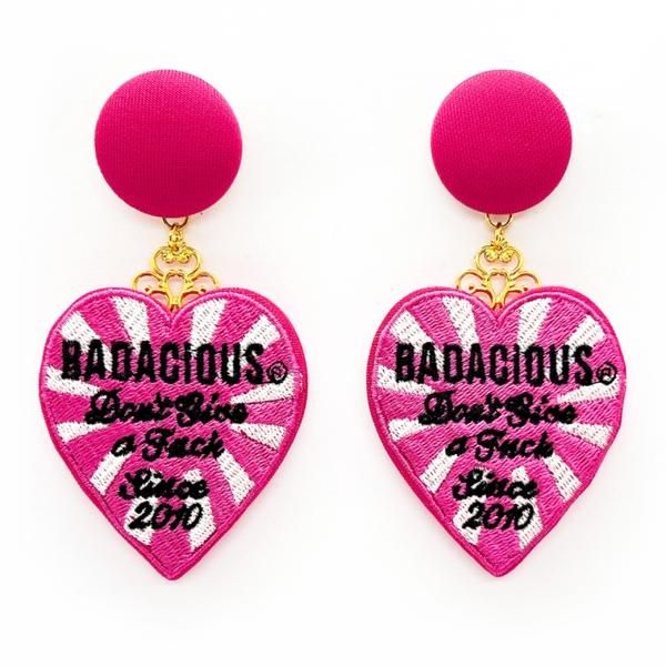 BADACIOUSThe Rising Heart Earrings PINK ԥ/