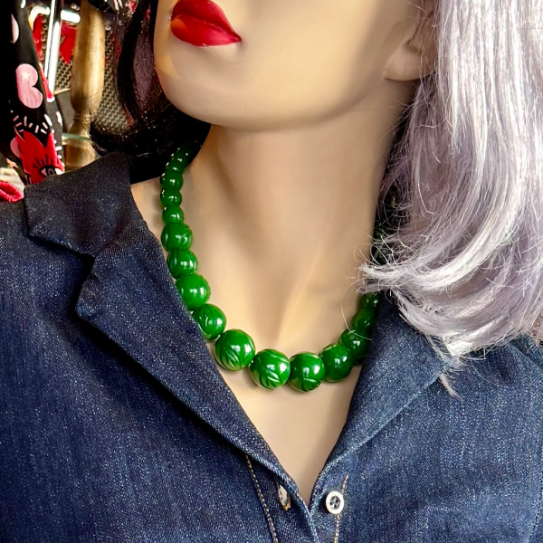 SplendetteForest Heavy Carve Fakelite Bead Necklace  ե饤ȥӡͥå쥹 ե쥹ȥ꡼