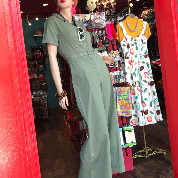 【Collectif】Caterina Vintage Jumpsuit Green ヴィンテージ ジャンプスーツ