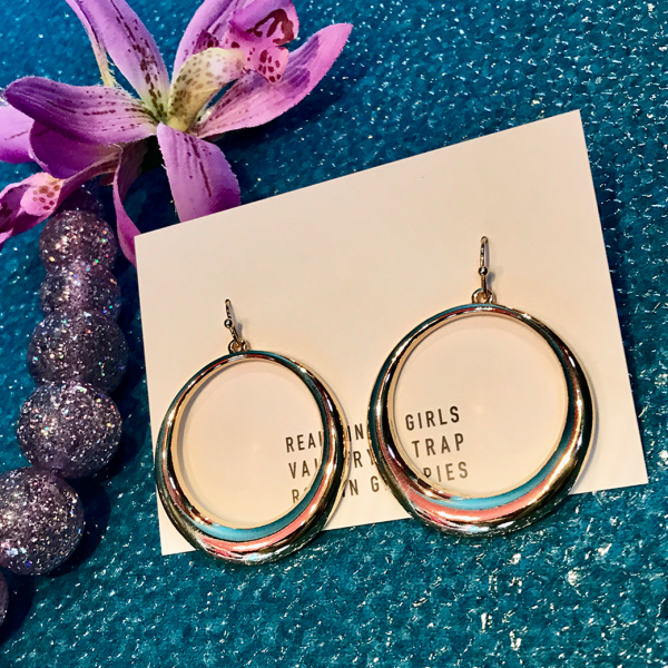 VALLERY'S SELECTBurnished gold  Pin-up Hoop Earrings ɥԥʥѹġ 