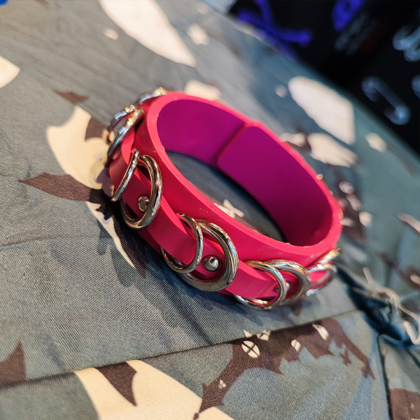 【Rec by Royal Pussy】DOUBLE RING RUBBER BRACELET PINK（Lサイズ）