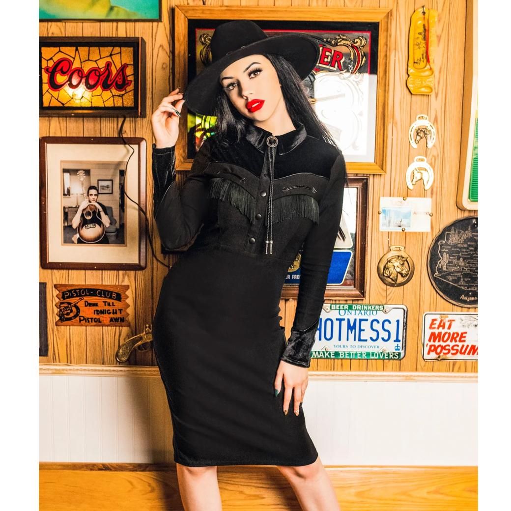 【KATAKOMB】Loretta Dress ゴシックウエスタンワンピース - Vallery's Trap Online Shop REAL  PIN UP GIRLS & ROCKIN' GROUPIES!!