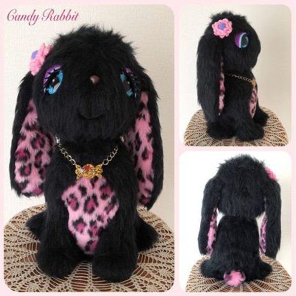 【Dragon Comi Doll】Candy Rabbit Black/Pink Leopard