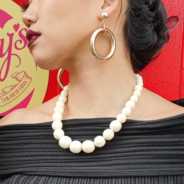 <img class='new_mark_img1' src='https://img.shop-pro.jp/img/new/icons53.gif' style='border:none;display:inline;margin:0px;padding:0px;width:auto;' />【VALLERY'S SELECT】Monroe Gold Hoop Earrings マリリンゴールドサークルピアス