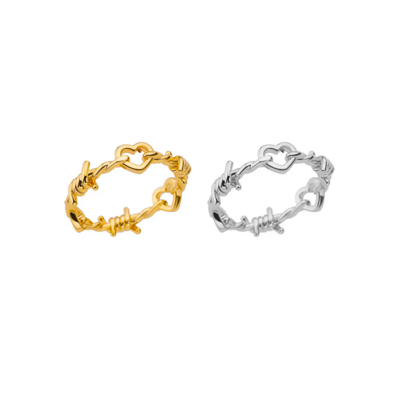 <img class='new_mark_img1' src='https://img.shop-pro.jp/img/new/icons1.gif' style='border:none;display:inline;margin:0px;padding:0px;width:auto;' />【 VALLERY'S SELECT】 Barbed Wire Love Ring