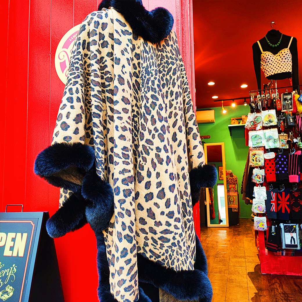 【VALLERY'S SELECT】Faux Fur Cape Leopard ヒョウ柄ファーケープ - Vallery's Trap Online  Shop REAL PIN UP GIRLS & ROCKIN' GROUPIES!!