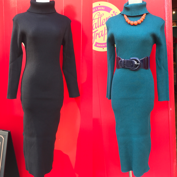 VALLERY'S SELECTRibbed Knit Turtleneck Sweater Dress ȥͥåԡ 󥰾(2)