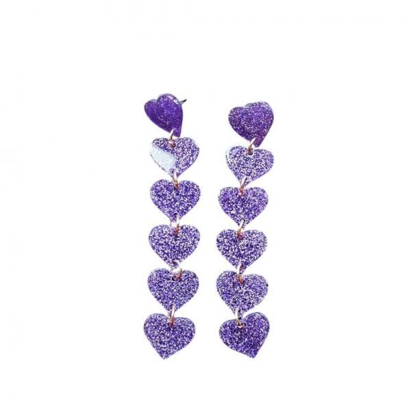 VALLERY'S SELECTGlitter Heart Dangle Earrings åϡȥԥ 