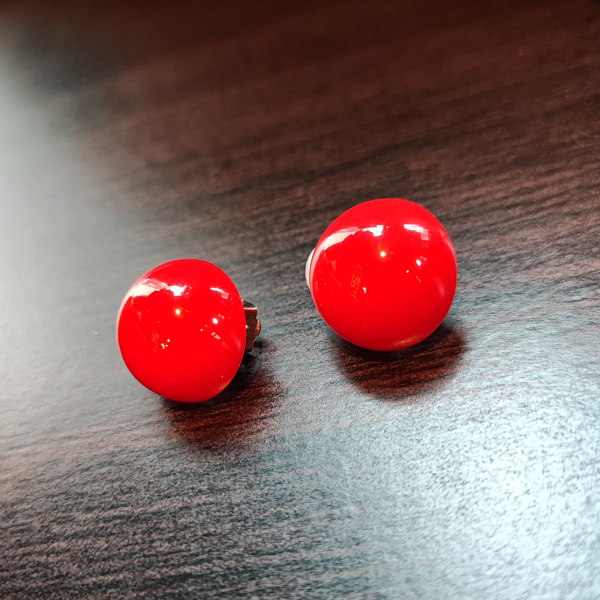 【VALLERY'S SELECT】Red Dome Clip-On Earrings クリップイヤリング 