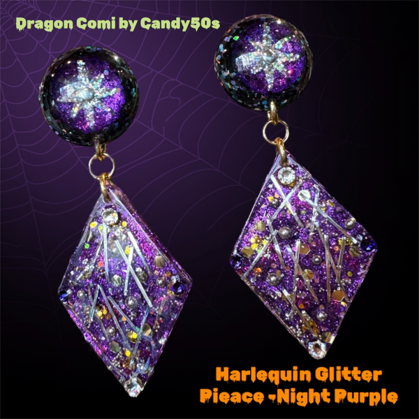 Dragon Comi by Candy50sHarlequin Glitter Pieace Dome -Night Purple 