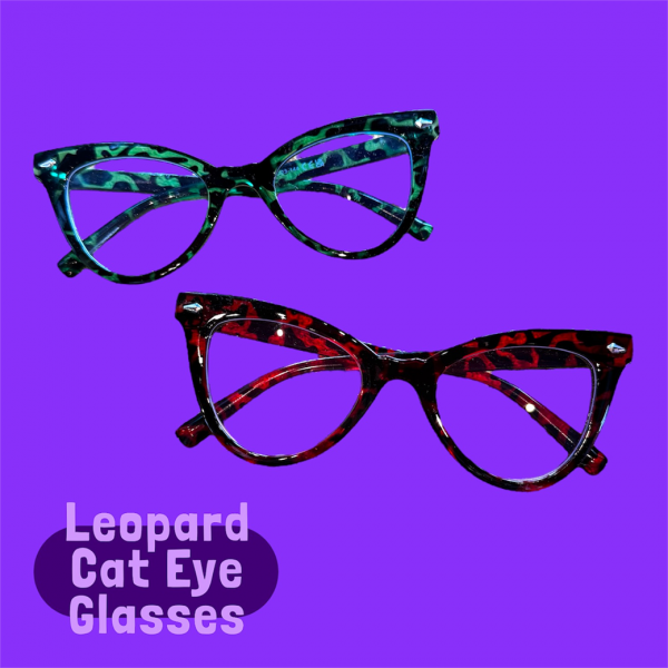 VALLERY'S SELECTLeopard Frame Cat Eye Glasses 2