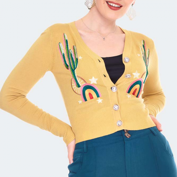 <img class='new_mark_img1' src='https://img.shop-pro.jp/img/new/icons1.gif' style='border:none;display:inline;margin:0px;padding:0px;width:auto;' />Voodoo VixenRetro Western Embroidered Cardigan