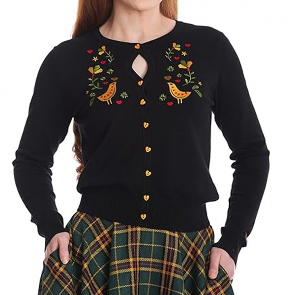 BANNEDHERITAGE BIRDY CARDIGAN Black