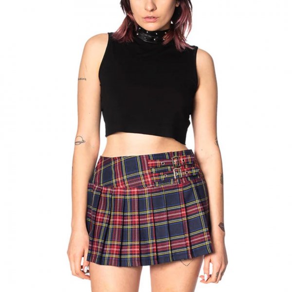 BANNEDDARKDOLL MINI SKIRT Navy 