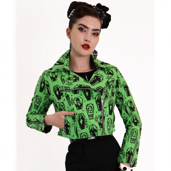 Bonsai KittenGreen Ghoul Gang Biker Jacket