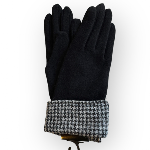 VALLERY'S SELECTRetro Knit Glove -BlackHoundstooth