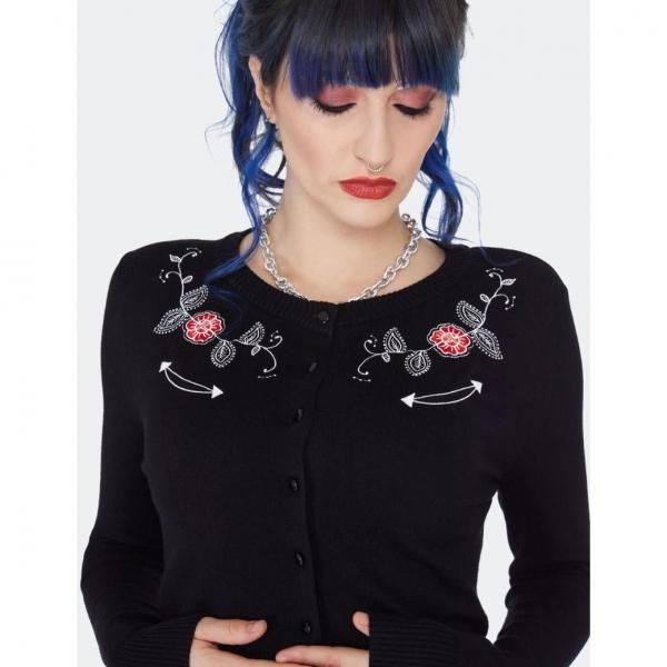 JAWBREAKERWestern Flowers Embroidery Cardigan