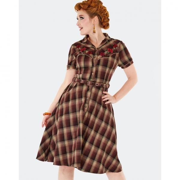 <img class='new_mark_img1' src='https://img.shop-pro.jp/img/new/icons1.gif' style='border:none;display:inline;margin:0px;padding:0px;width:auto;' />Voodoo VixenWestern Style Flare Shirt Dress