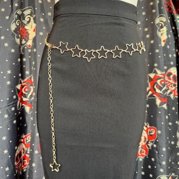 VALLERY'S SELECTCutting Star Chain Belt Gold