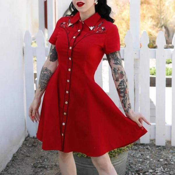 Rebel Love ClothingOutlaw Western Dress -Devilish Doll