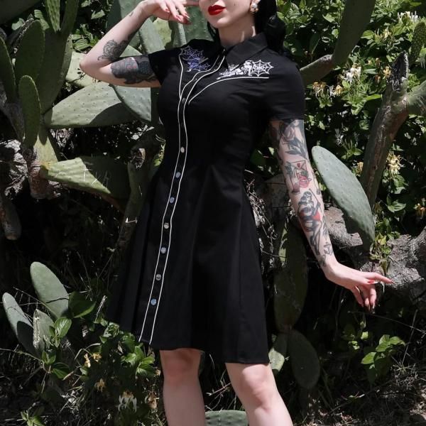Rebel Love ClothingOutlaw Western Dress -Black Widow