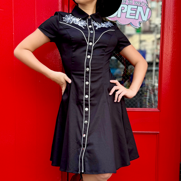Rebel Love ClothingOutlaw Western Dress -Black Widow
