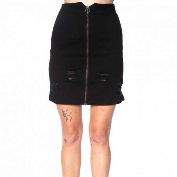 <img class='new_mark_img1' src='https://img.shop-pro.jp/img/new/icons1.gif' style='border:none;display:inline;margin:0px;padding:0px;width:auto;' />BANNEDTRASHED & RAGGED SKIRT -size S