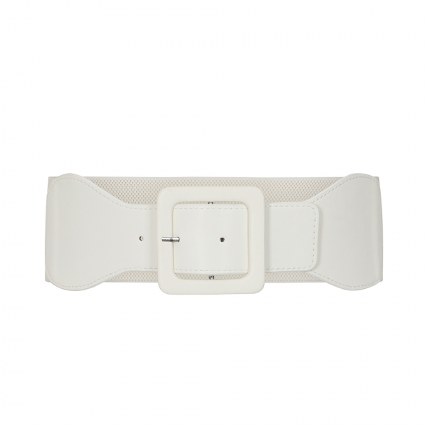 <img class='new_mark_img1' src='https://img.shop-pro.jp/img/new/icons1.gif' style='border:none;display:inline;margin:0px;padding:0px;width:auto;' />BANNEDLAST DAY OUT SQUARE BUCKLE BELT  White