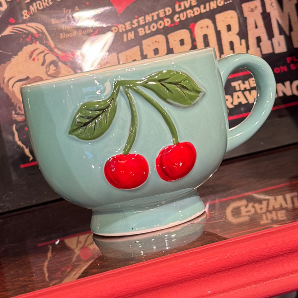 <img class='new_mark_img1' src='https://img.shop-pro.jp/img/new/icons1.gif' style='border:none;display:inline;margin:0px;padding:0px;width:auto;' />VALLERY'S SELECTCeramic Mug with Embossed Cherry -Mint ꡼ޥå