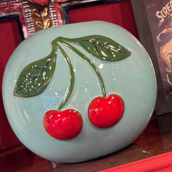 <img class='new_mark_img1' src='https://img.shop-pro.jp/img/new/icons1.gif' style='border:none;display:inline;margin:0px;padding:0px;width:auto;' />VALLERY'S SELECTCherry Design Round Ceramic Vase - Mint ꡼