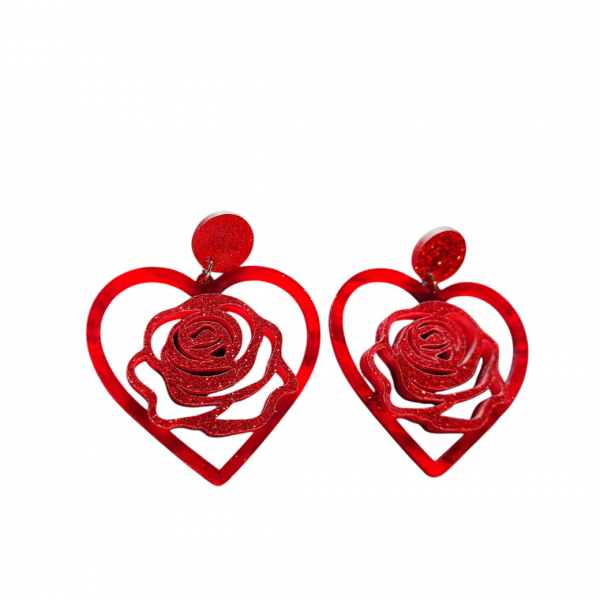 <img class='new_mark_img1' src='https://img.shop-pro.jp/img/new/icons1.gif' style='border:none;display:inline;margin:0px;padding:0px;width:auto;' />VALLERY'S SELECT Rose Heart Earrings Red