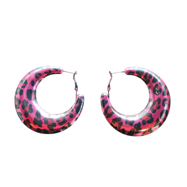 <img class='new_mark_img1' src='https://img.shop-pro.jp/img/new/icons1.gif' style='border:none;display:inline;margin:0px;padding:0px;width:auto;' />VALLERY'S SELECT Metallic Leopard Earrings Red