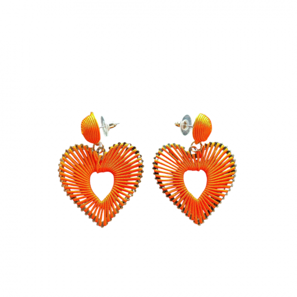 <img class='new_mark_img1' src='https://img.shop-pro.jp/img/new/icons1.gif' style='border:none;display:inline;margin:0px;padding:0px;width:auto;' />VALLERY'S SELECTEmbroidery Heart Earrings Orange