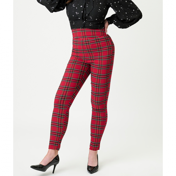 <img class='new_mark_img1' src='https://img.shop-pro.jp/img/new/icons1.gif' style='border:none;display:inline;margin:0px;padding:0px;width:auto;' />Unique VintageRizzo Cigarette Pants -Red Plaid ϥȥѥ 